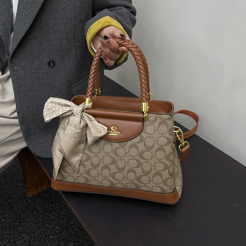 

Professional Work Tote for Women 2025, Large Capacity Leather Handbag, Multi-Functional Mother's Day Bag with Crossbody Strap