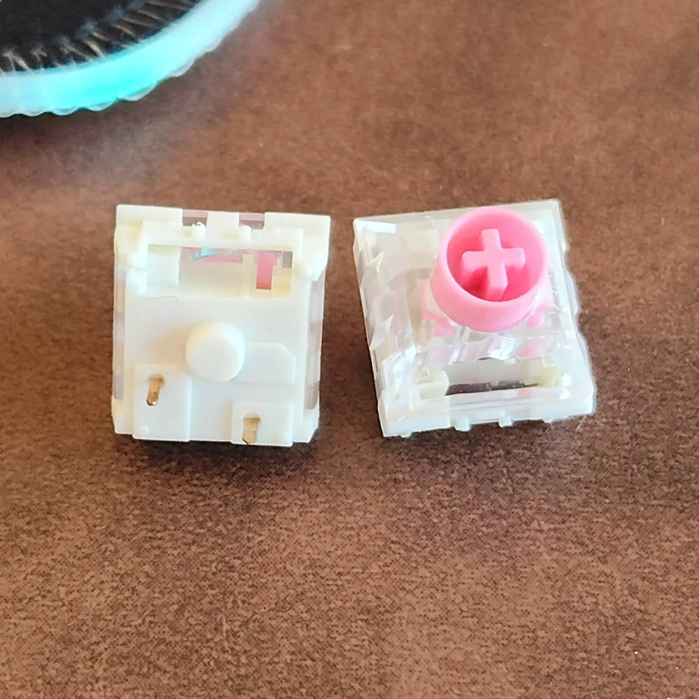 Kailh caixa silencioso rosa interruptor 3pin linear smd mx switches escritório à prova ddustágua e poeira troca quente interruptor de teclado mecânico
