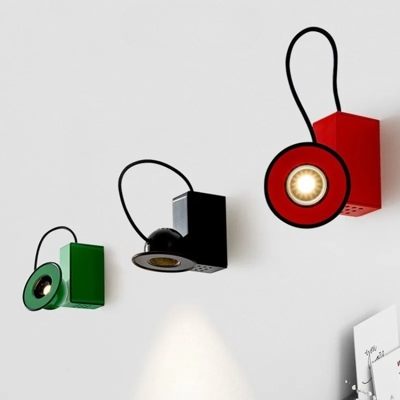 مصمم Minibo الإيطالي الإبداعي المغناطيسي شفط اللوح الأمامي المدخل الدرج الرجعية الجدار مصباح رف الكتب غرفة المعيشة الجدار الخفيفة #4