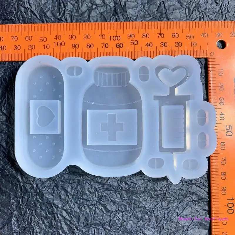 Pill Bottle Silicone Mold Quicksand Epoxy Casting Molds Resin Shaker Mold DIY Pendant Keychain Jewelry Making Mold DropShip