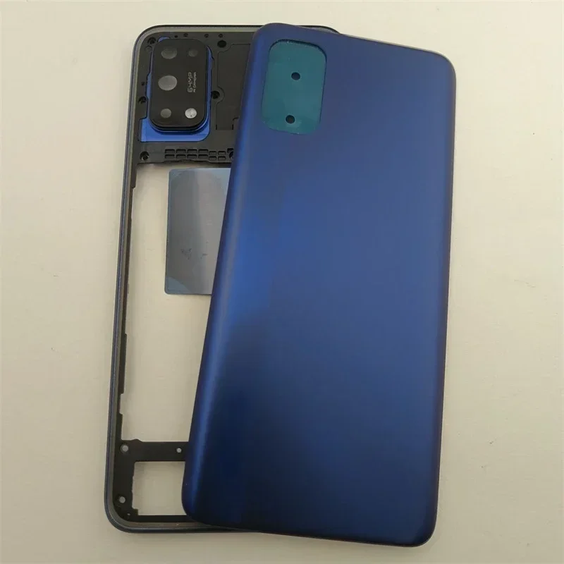 

Для Oppo Realme 7 Pro полный корпус фоторамка крышка + задняя крышка батарейного отсека + объектив камеры