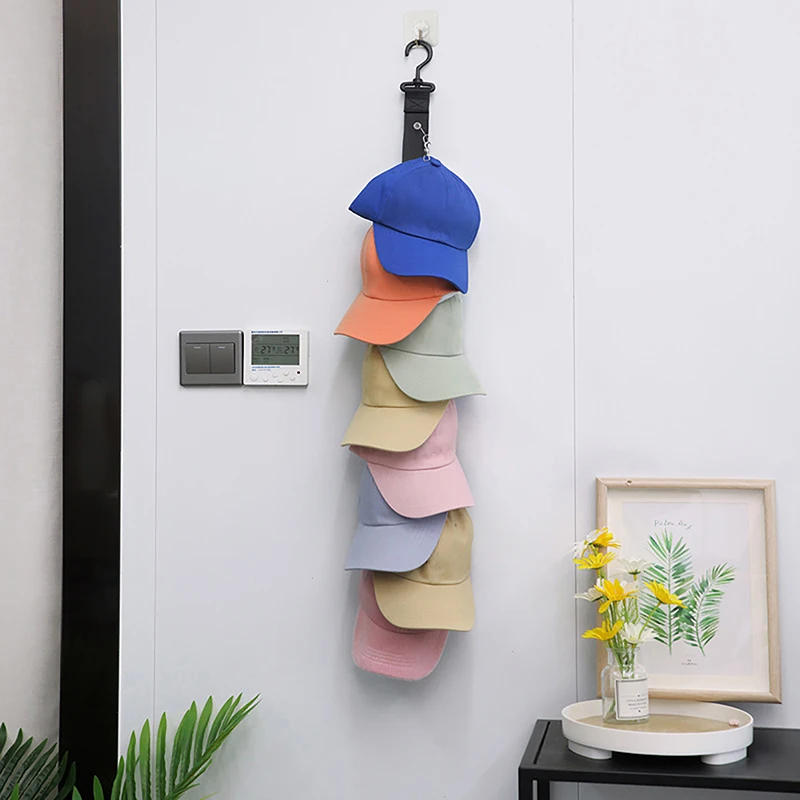 Door Wall Mounted Cap Rack Hat Holder Baseball Cap Towel Rack Holder Closet Hanger Storage Organizer Convenient Accessories