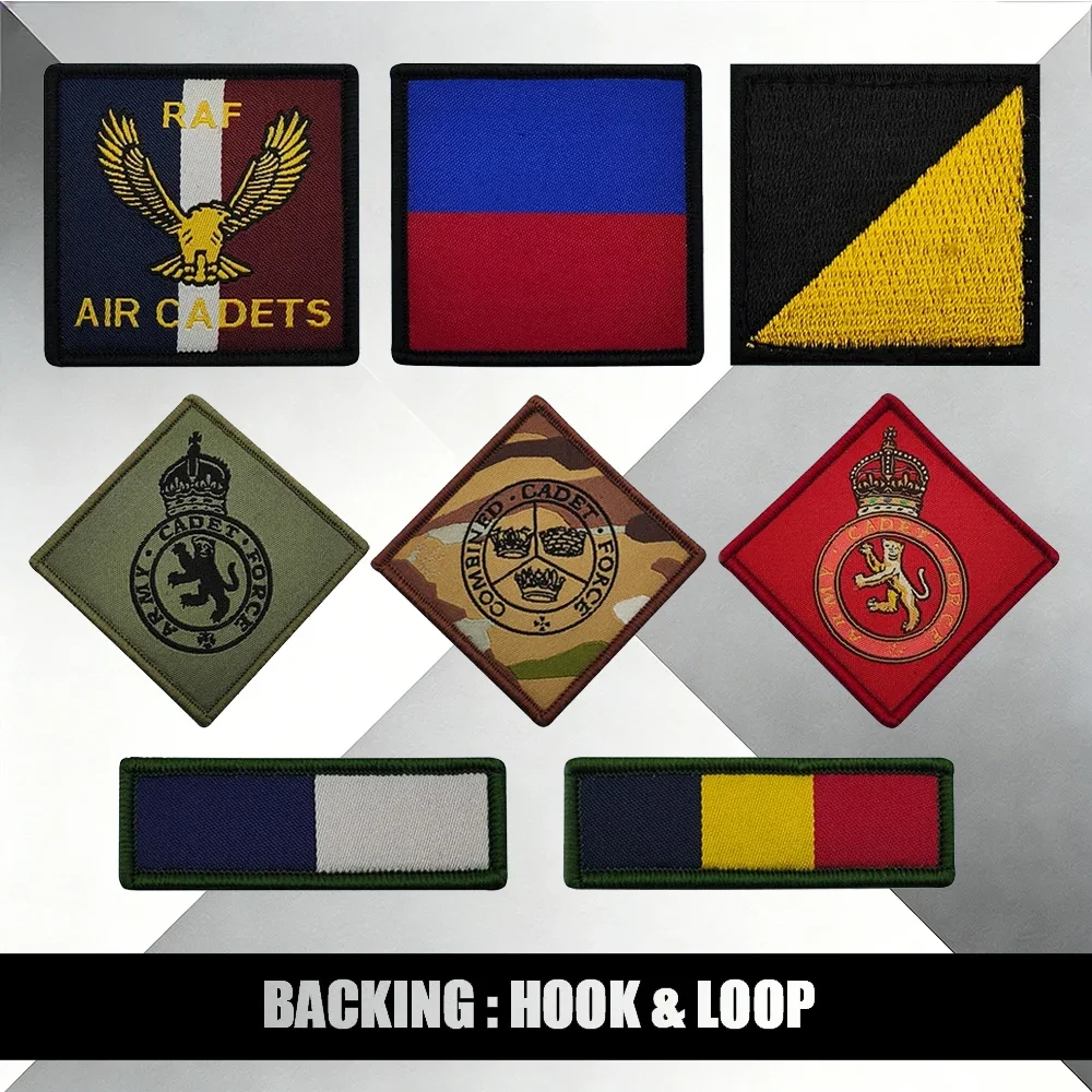 

Тактическая вышитая нашивка RAF Air Cadets, значки ACF CCF UK Cadet Force, флаговые слайдеры для снаряжения для активного отдыха