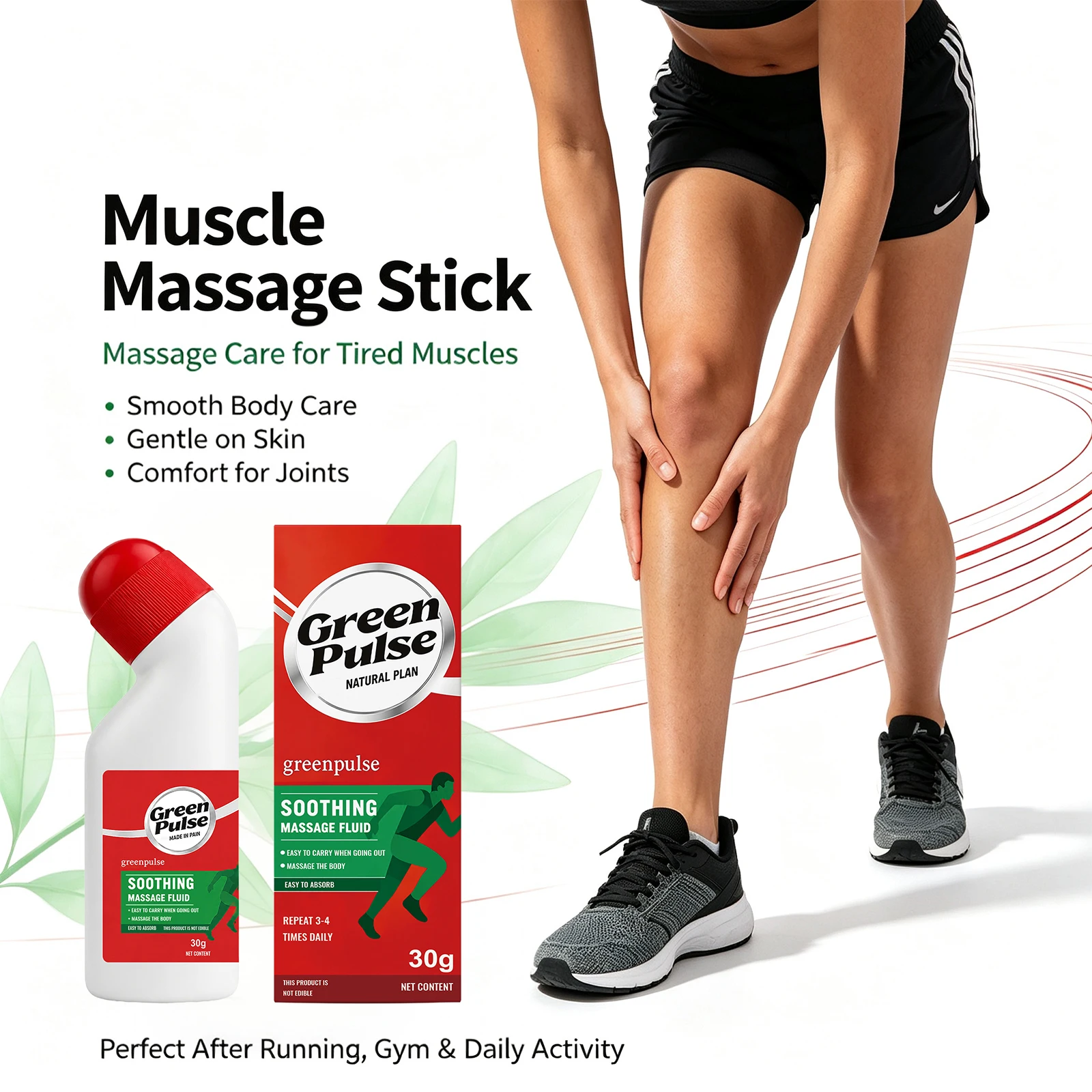 Soothing Massage Fluid for Neck Shoulder and Legs Soothes Tired Areas Relieve Muscle and Joint Pain Relaxing Massage Stick 30g