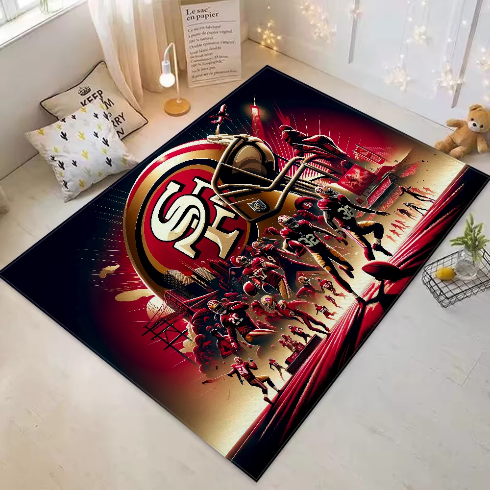 Rugs San Francisco 49ers Bathroom Floor Mat Room Floor Carpet for Kitchen Home House Entrance Mat Washable Non-slip Kitchen Rug