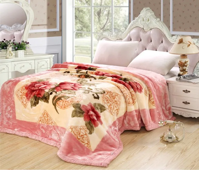 Couverture Double Couche Imprimée En Peluche Pour La maison, drap de Lit Épais, Couverture RapRaschel, Chaud, Doux, Sourire, Hiver