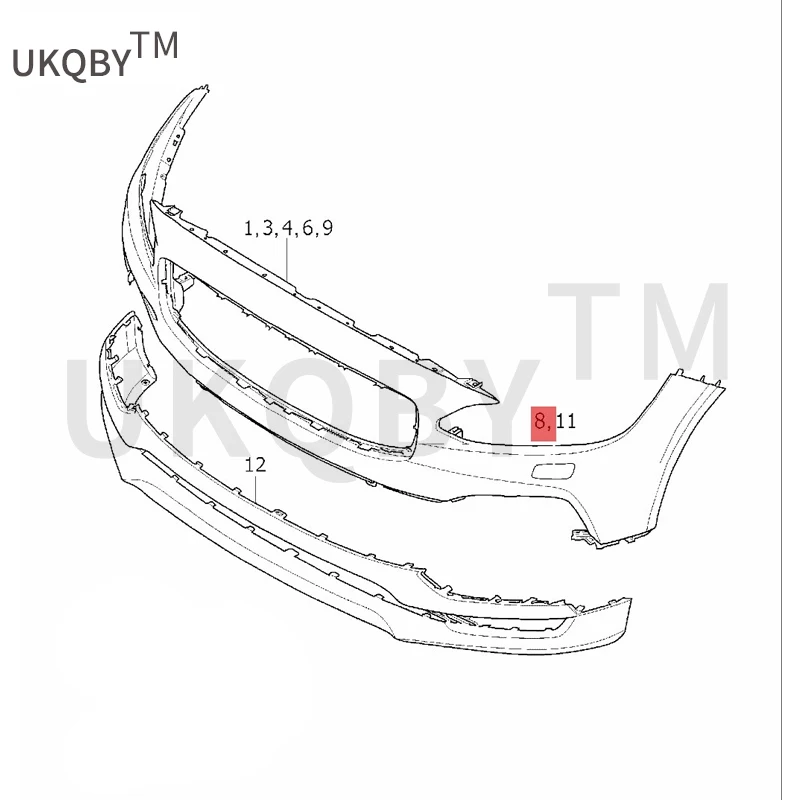 Cubierta de pulverización de agua, accesorio adecuado para S9 0 L 16-19, sin pintura