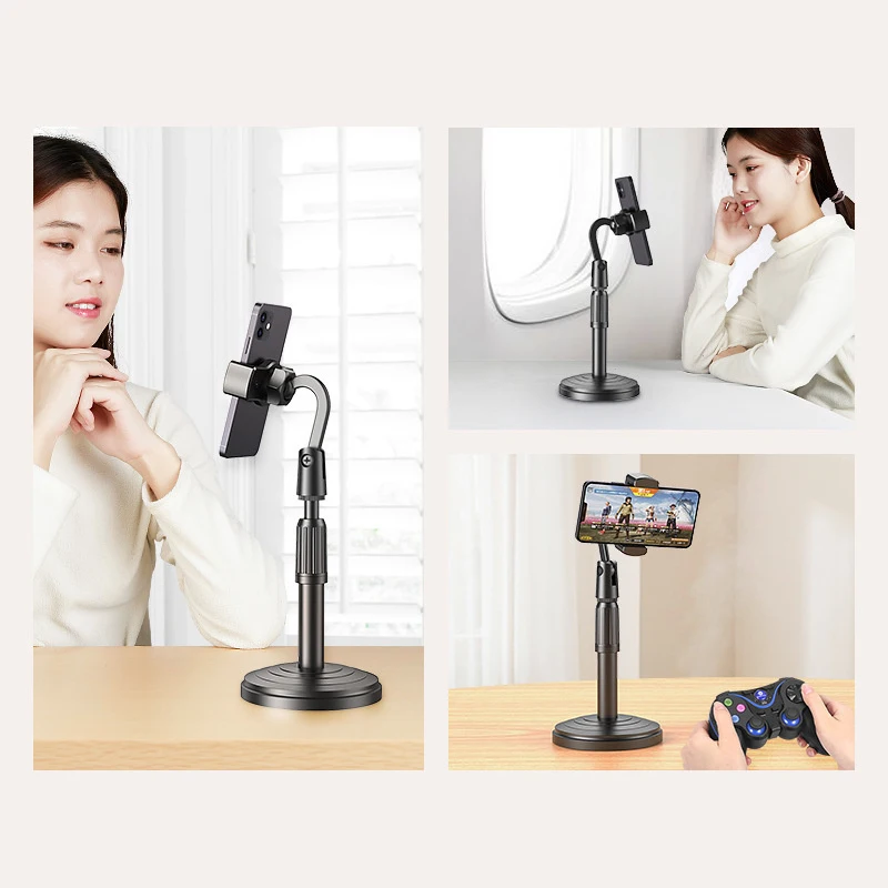 Desktop Tripod For Phone Smartphone Iphone With Phone Holder Stand Bracket Tripe For Mobile Telefoon Statief Stand Table image 2