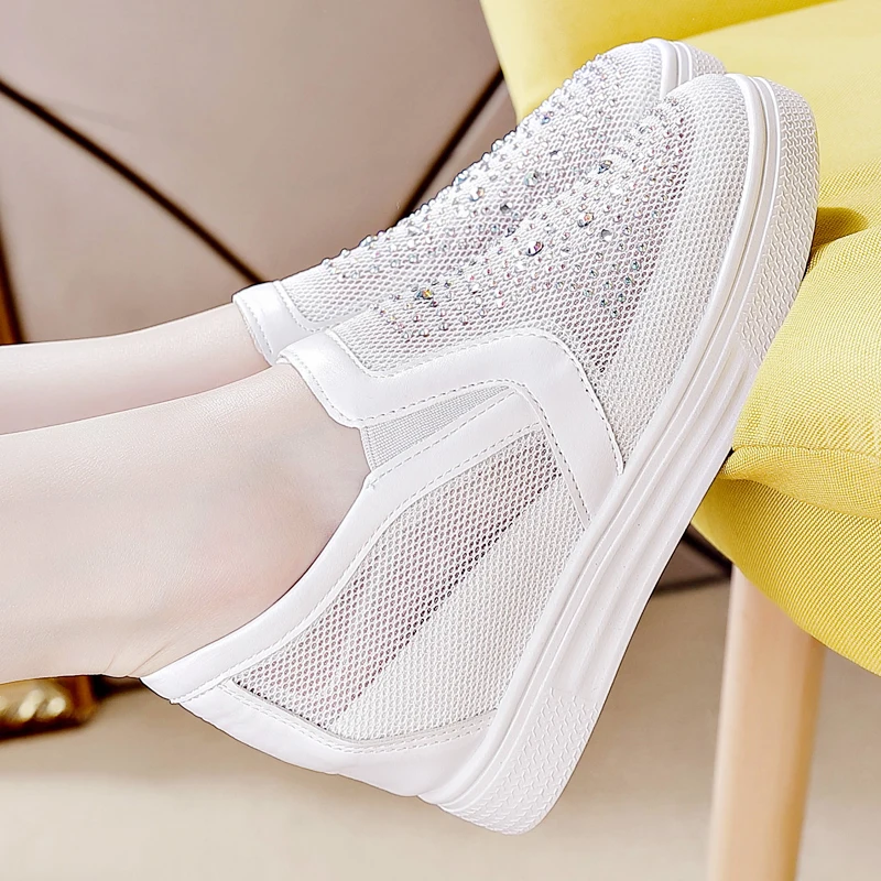 2023 Summer Ladies Sneakers Tennis Casual Breathable Sports Design Vulcanized Shoes Fashion Outdoor Comfort Shoes Women