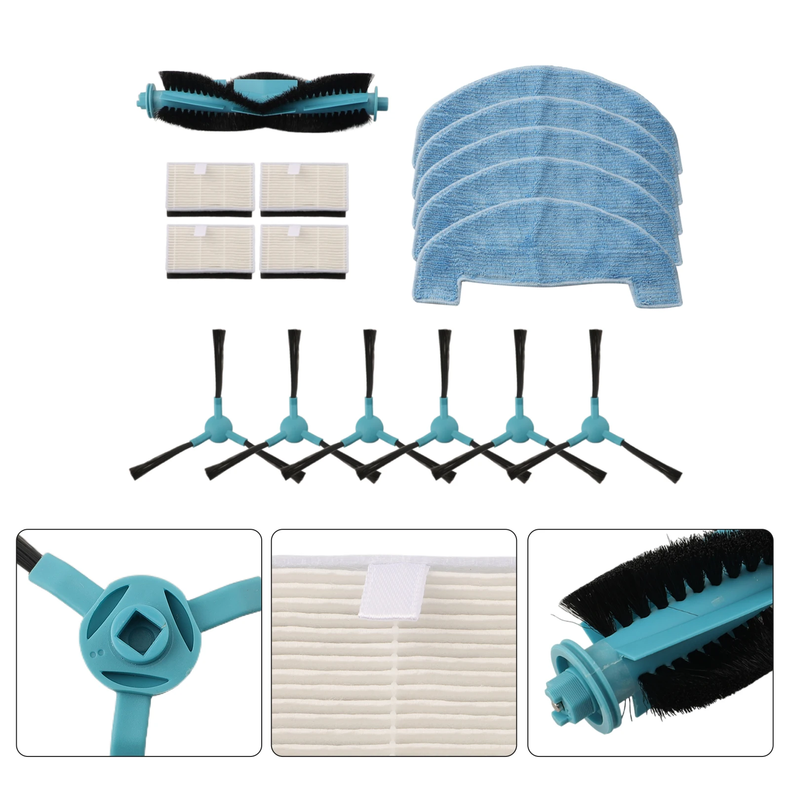 For Conga 2499 For Ultra Home Advanced Vacuum Main Brush Side Brush Filter and Mop Cloth Replacement Accessories