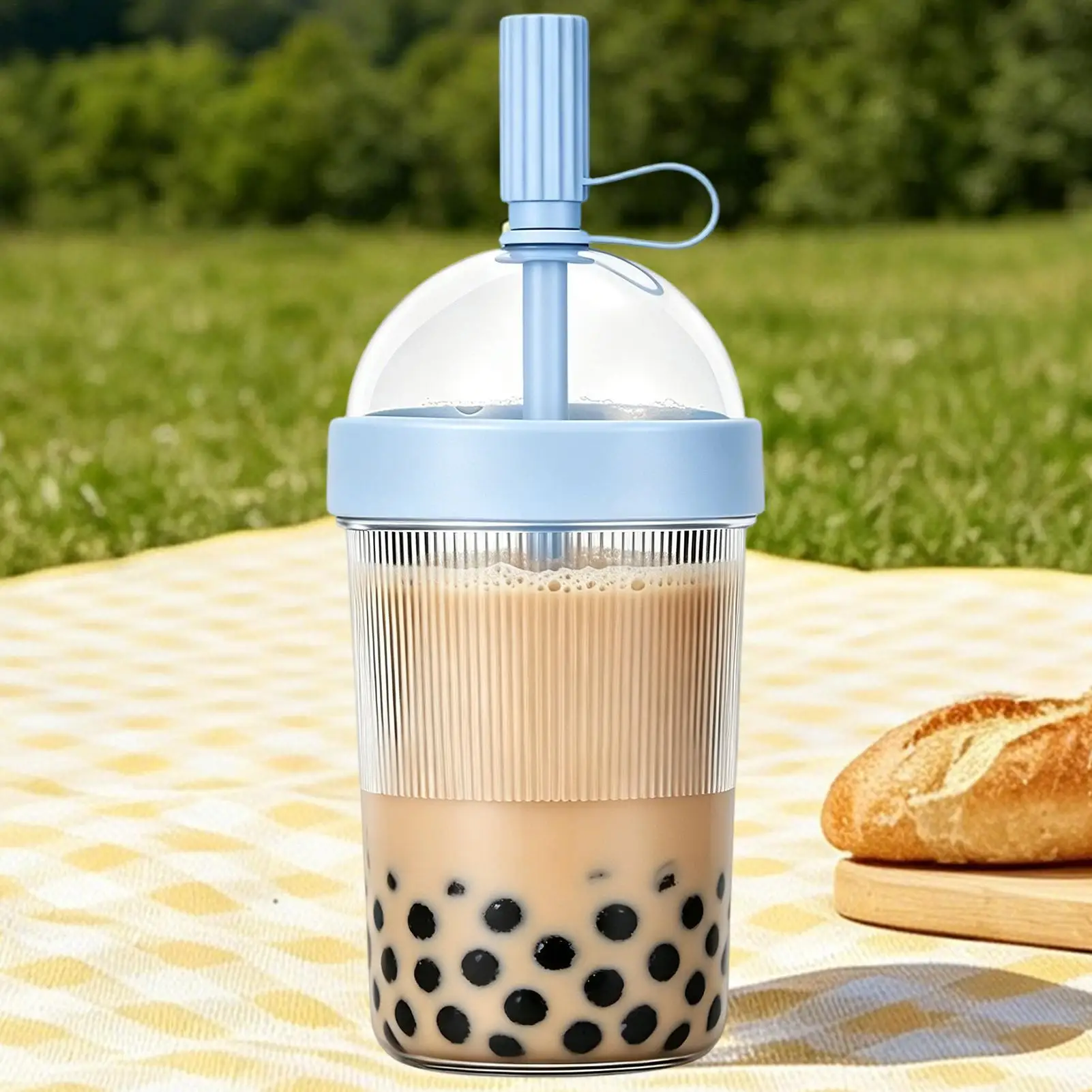 Reusable Coffee Cups 17oz Beverage Tumbler with Lid Straw for Women Men Travelers Students Home Office Gym Beach Picnic view 3