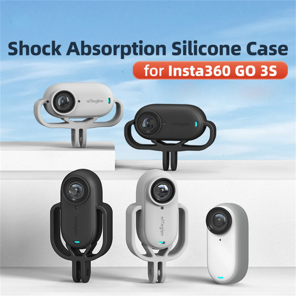 Silicone Protective Case Compatible For GO 3S Action Camera Shock Absorbing Anti-fall Mount Cover Protector Camera Accessories