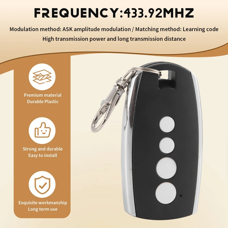 For KING GATES STYLO2K Garage Door Remote Control 433.92Mhz Rolling Code Gate Remote Control Hand Transmitter