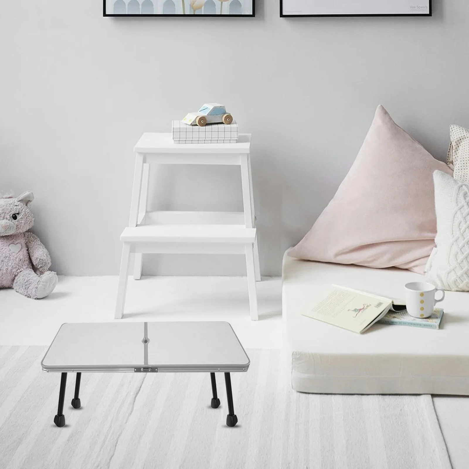 4 قطعة الحديد للطي الثقيلة لمكتب القهوة الطعام نهاية الجدول مقاعد البدلاء أرجل قابلة للطي لطاولة أرجل قطع الأثاث إصلاح الأجهزة #5