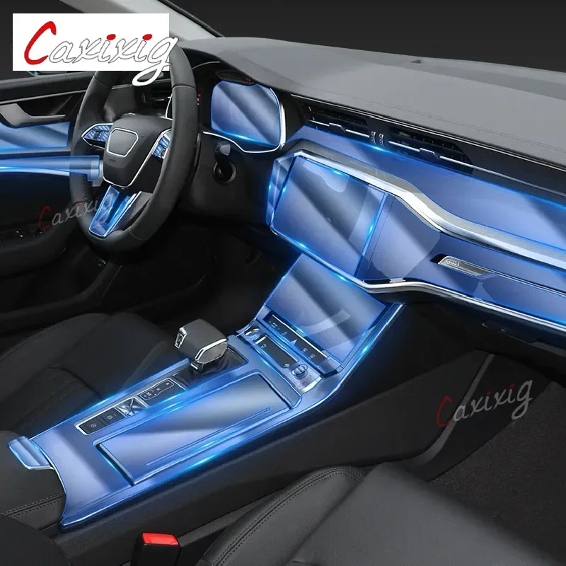 Für Audi A6 A7 C8 2019-2023Car Interior Center konsole Transparente TPU Schutz film Anti-scratch Reparatur film zubehör Refit