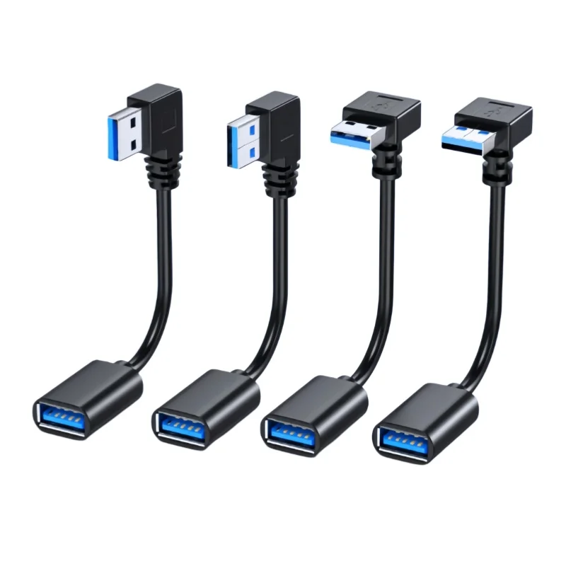 Pure copper usb3.0 extension line 90 degrees up and down elbow USB male-to-female right-angle data cable