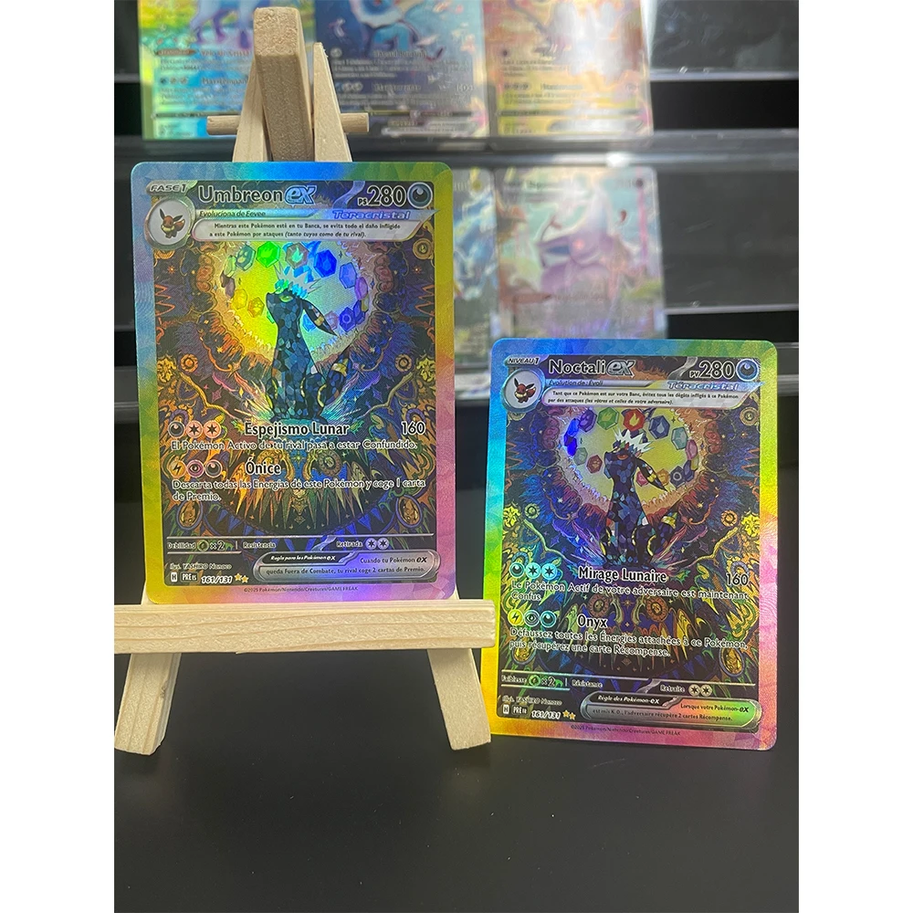 

9 шт. карты покемонов японский немецкий испанский французский Sv8A Terastal Festival Ex Umbreon аниме игровые коллекционные карты