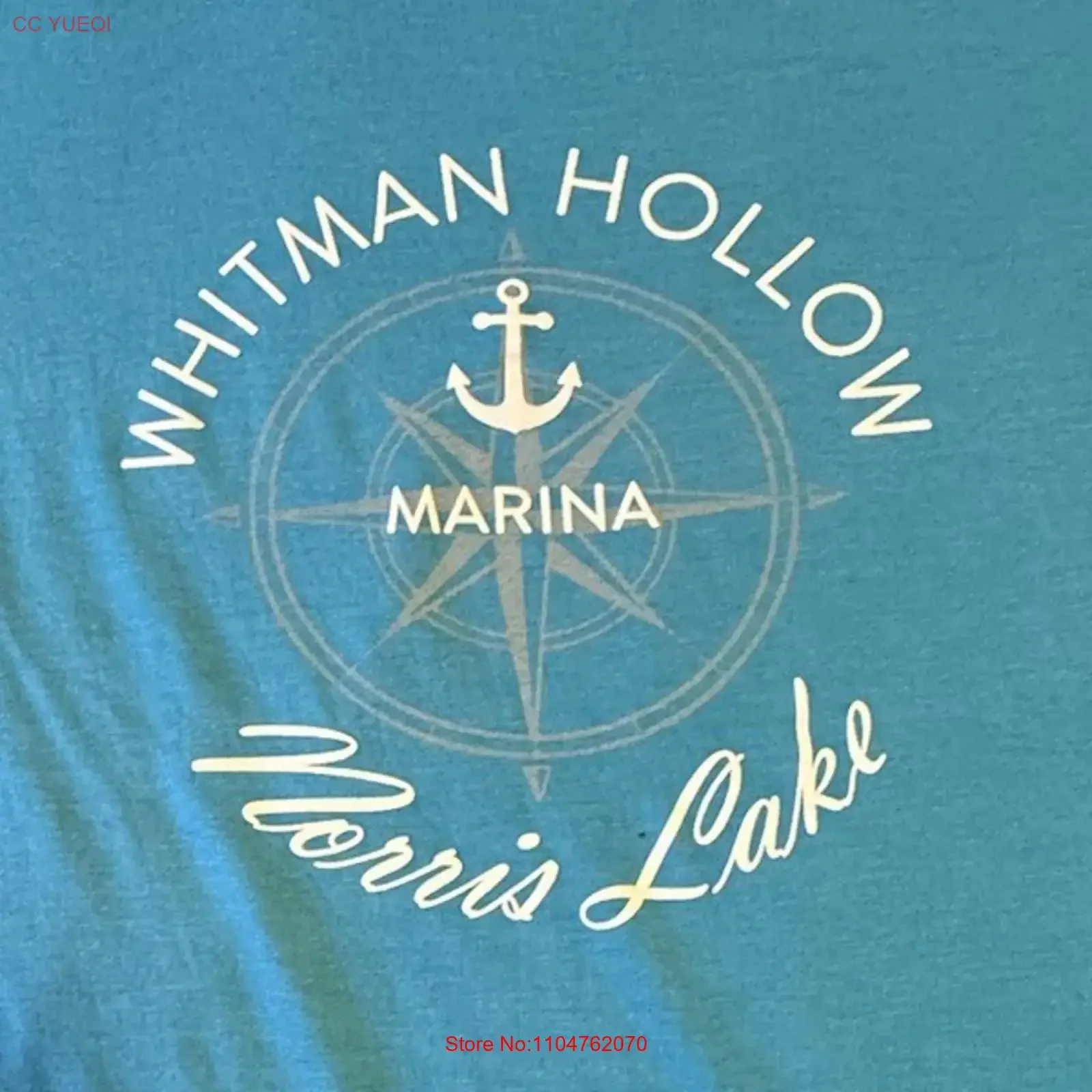 Camiseta Whitman Hollow Marina Norris Lake para mujer, talla XL, azul aguamarina, estilo vintage, lavada, ligeramente elástica, ropa de diseñador