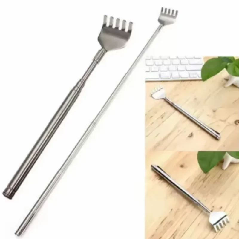 1/3/5pcs Telescopic Adjustable Size Itch Scratcher Massage Tool Heath Care Back Scratcher Portable Back Massager Stainless Steel