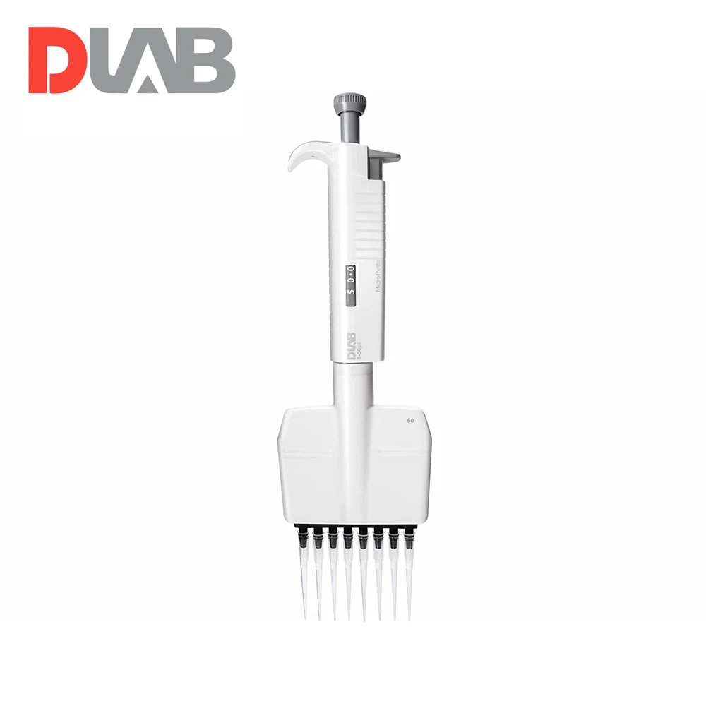 Dragon Manual Eight-Channel Adjustable Pipette Laboratory Multi-Channel Pipettor MicroPette 0.5-10μl/5-50μl/50-300μl  Pippetes