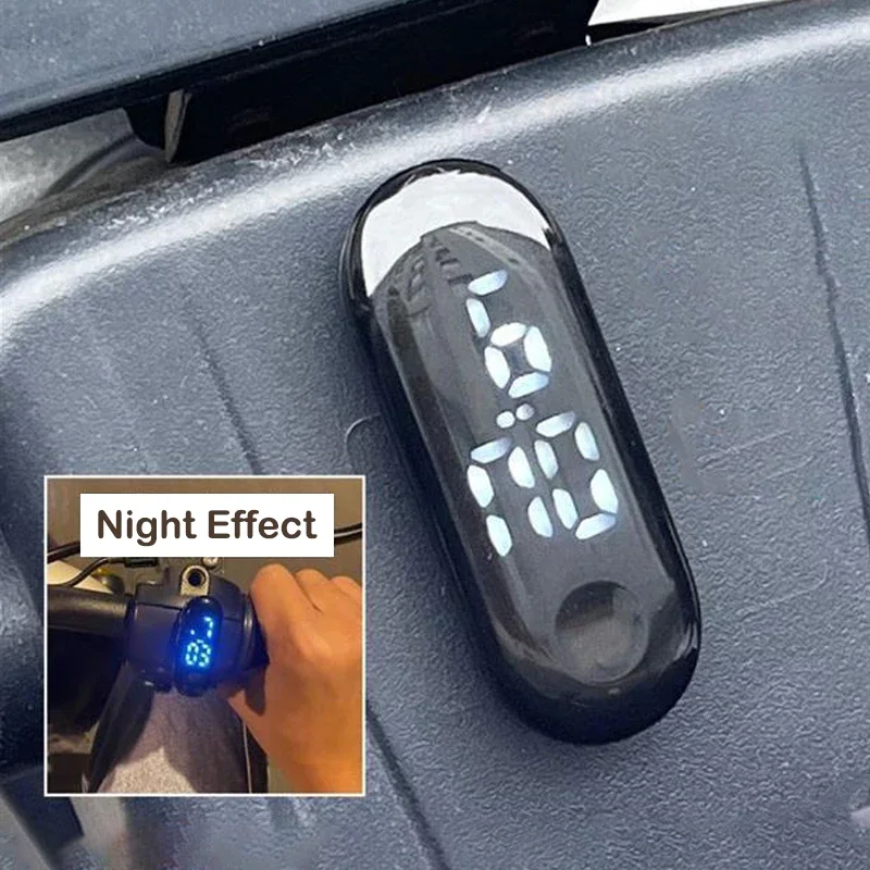 Motorcycle Electric Vehicle Onboard Time Display Waterproof Luminous Digital Display Stickable Portable Electronic Watch