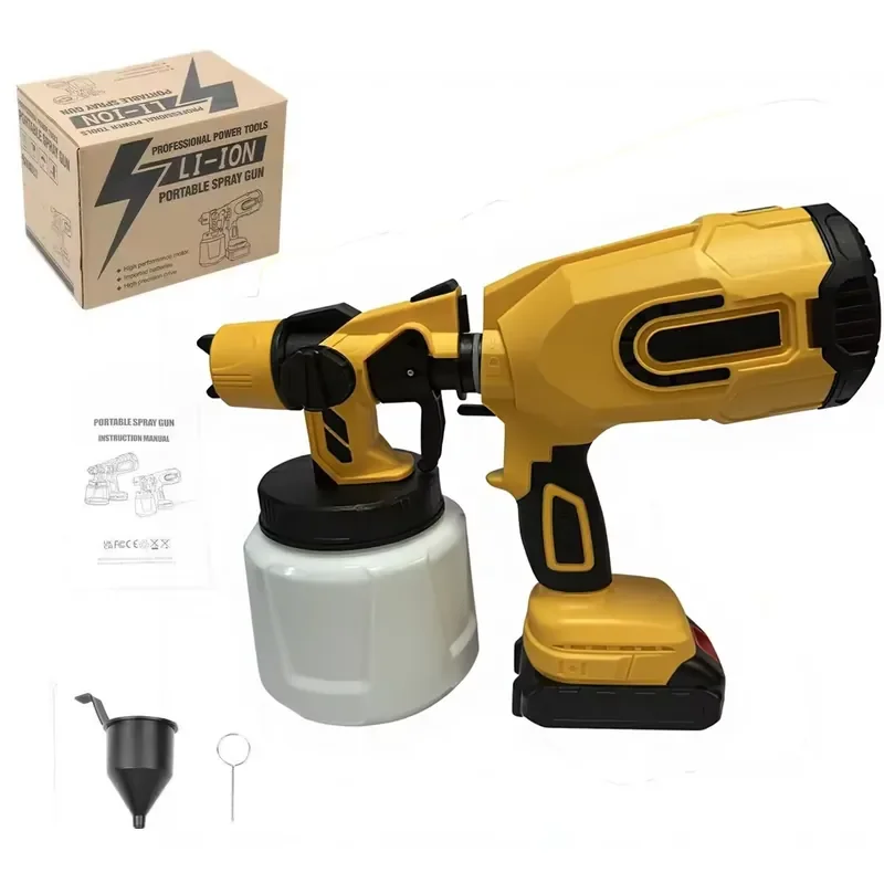 20V Lithium Battery Socket Spray with Brushless Motor Variable Flow Large Capacity for DIY Household Painting Spraying