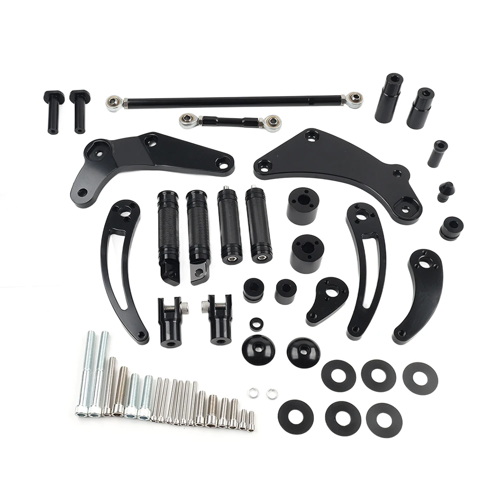 Front Driver Footpeg Kit Forward Controls Brake Lever Pedal CNC For Harley Softail Street Bob Low Rider Standard 2018-2023
