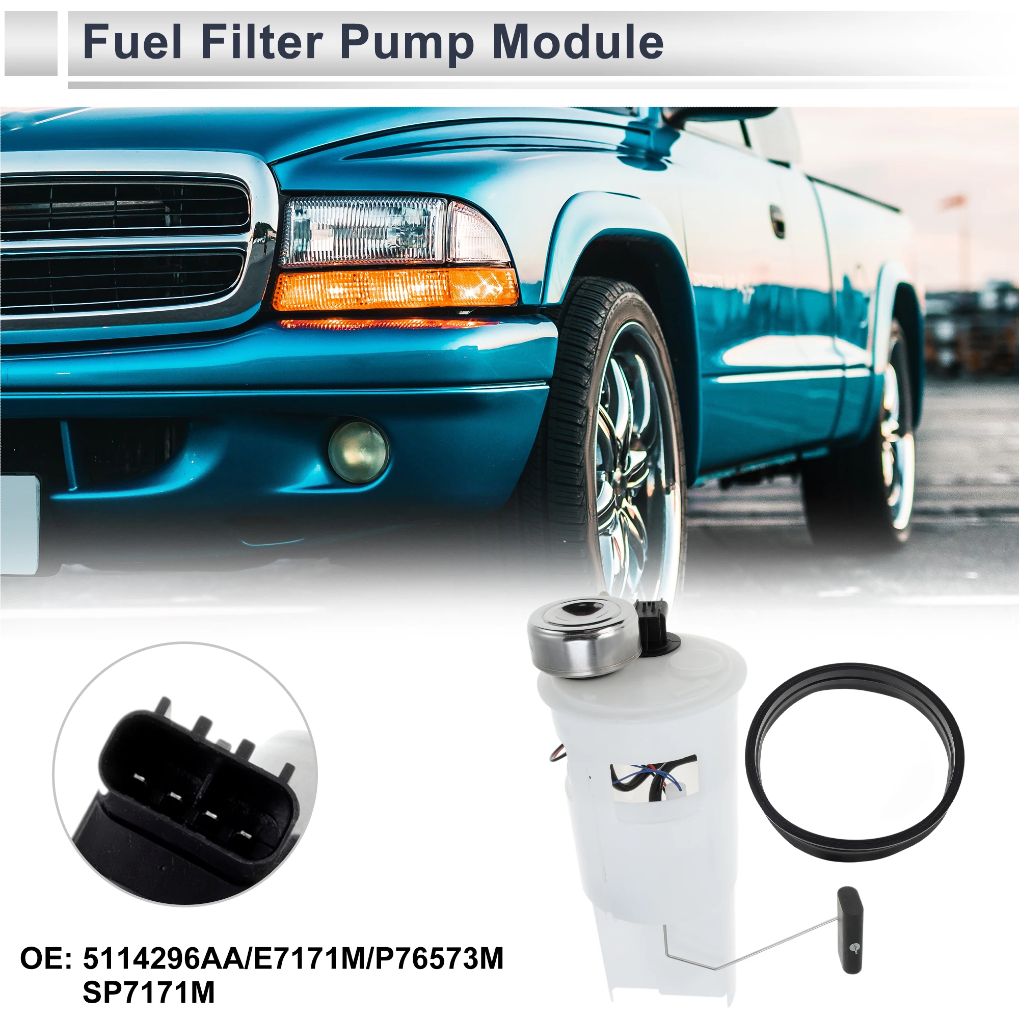 

X Autohaux Electric Fuel Pump Assembly for Dodge Dakota 2004 V6 3.7L V8 4.7L with 20 Gallon Tank with Sending Unit No.5114296AA