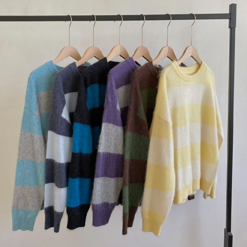 

Fall/Winter 2025 New Bow Long Sleeve Knitted Bottom Strap 100% Pure Wool Sweater Top