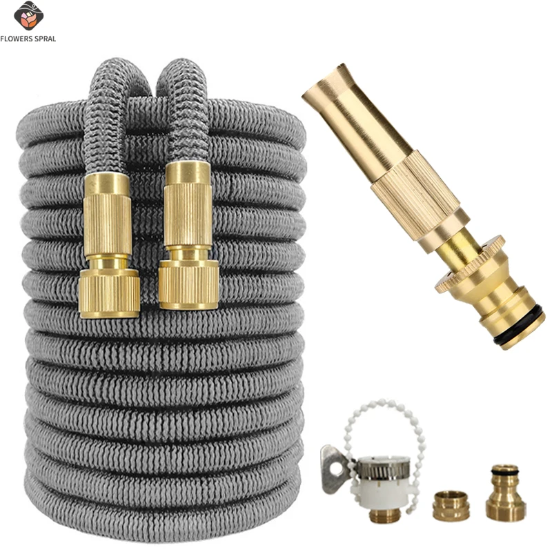 25FT-150FT Garden Hose With Retractable Magic Water Pipe, High-Pressure Car Wash Gun, Garden Watering Supplies