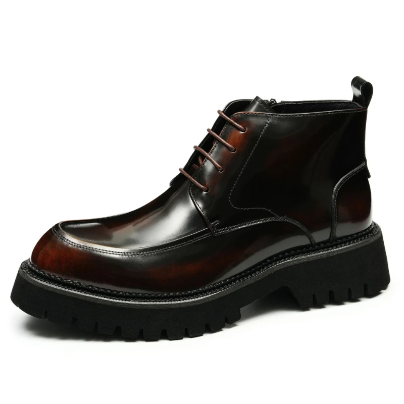 Imagen 6: Botas de Invierno de Nueva Llegada, Botas de Cuero con Cremallera para Hombre, Zapatos para Hombre