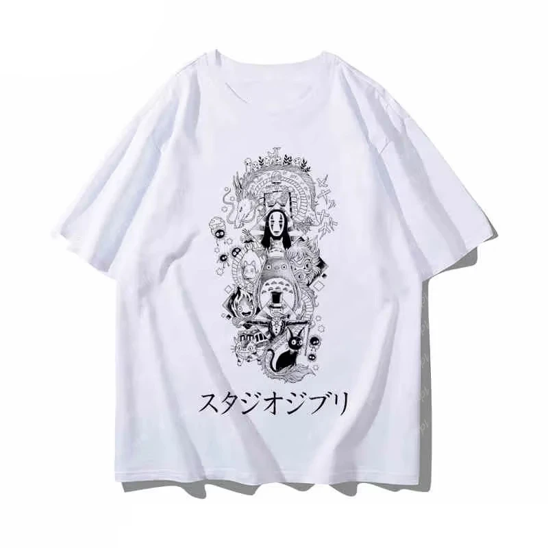 هاياو ميازاكي هاياو تتحرك القلعة أنيمي حماسي بعيدا اسم مشترك حول تي شيرت الرجال والنساء قصيرة الأكمام تي شيرتات قطن #6