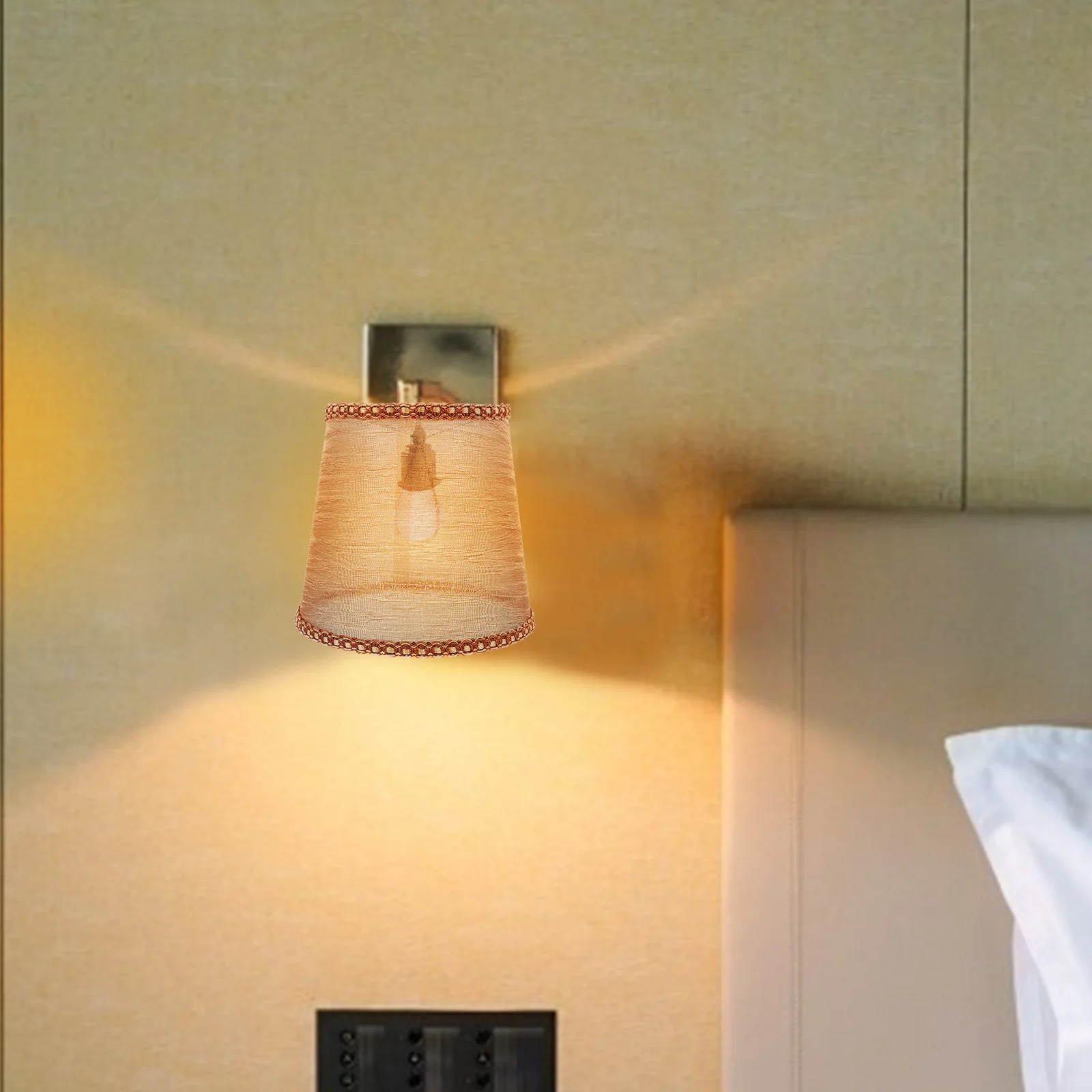 

PVC Lamp Shade Fabric Bell Light Covers Table Floor Desk Bedside Shades Modern Decor Vintage Home Lighting Accessories