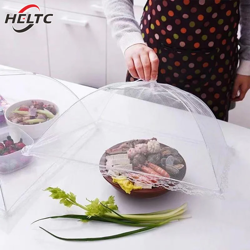 Food Mesh Cover Folding Food Cover Tent Dome Net Umbrella Picnic Kitchen Mesh Anti Fly Mosquito Umbrella Kitchen Gadgets