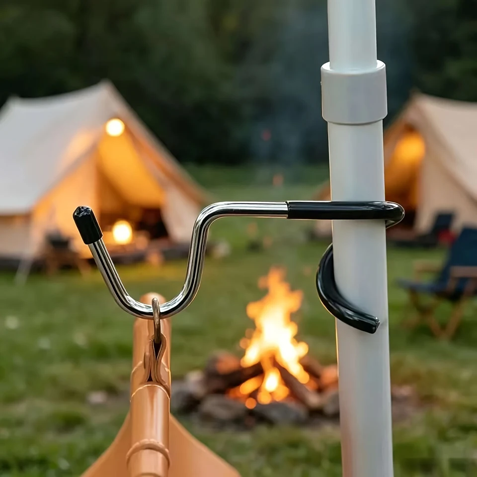 Anti-Slip Camping Lantern Hook Heavy Duty Tent Pole Hanger Portable Pig Tail Canopy Light Holder Outdoor Camping Gear