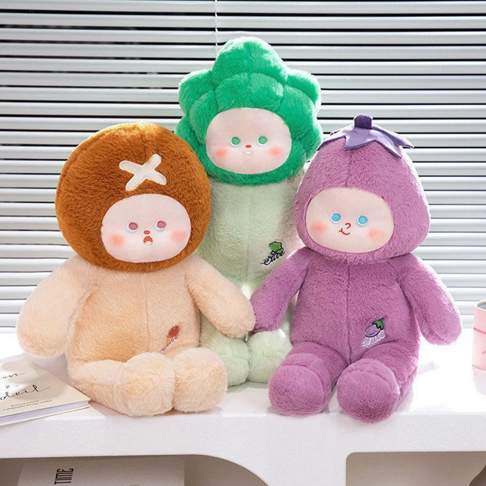 50CM New Cute Vegetable Series Plush Toy Eggplant Cauliflower Tomato Mushroom Carrot Doll To Children's Birthday Festival Gift