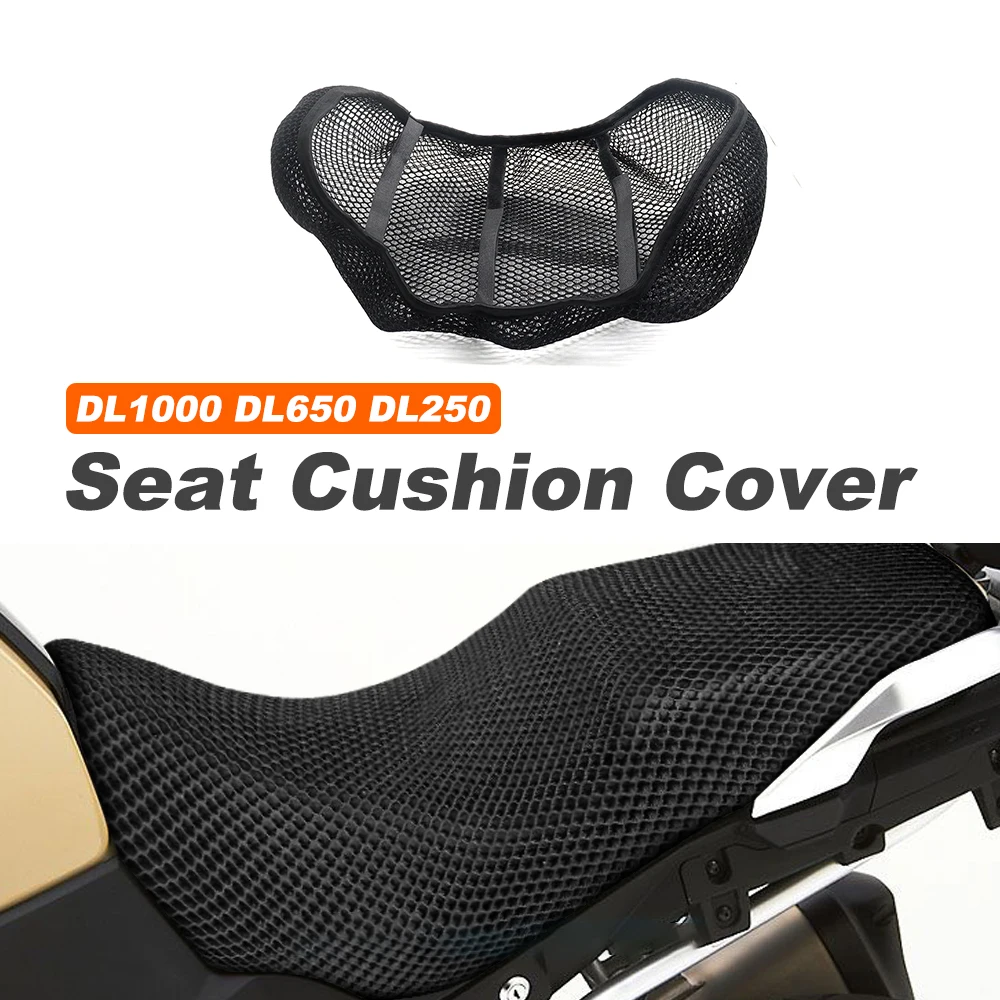For Suzuki V-Strom DL250 DL650 DL1000 Motorcycle Protecting Cushion Seat Cover Breathable Comfortable 3D Mesh Seat Cover