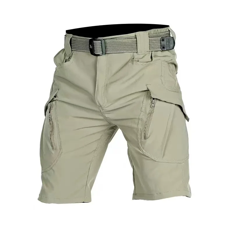 

Men Summer Softshell Elastic Short Pants Multi-Pockets Tactical Cargo Military Hiking Camping Climbing Casual Trousers Sportwear
