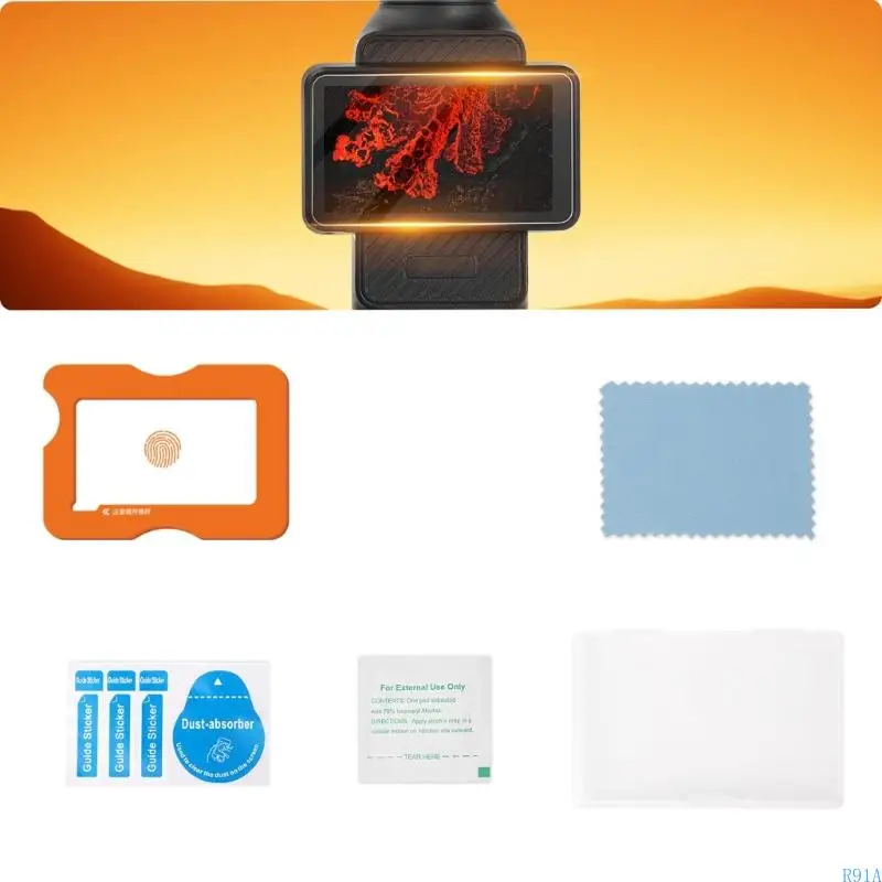 R91A واقي شاشة شاشة Clear Clear لـ Pocket 3 LCD وغطاء العدسة