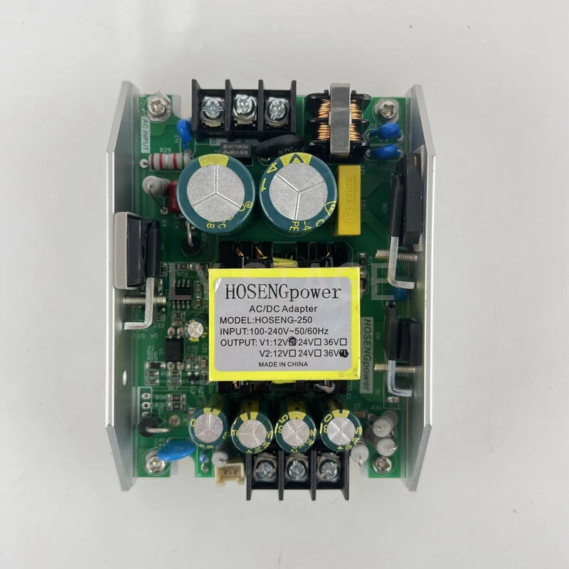 HOSENGPower 250W 36V/12V DC Power Supply Board for LED Par Lighting Waterproof AC Power Modular Switch Kit