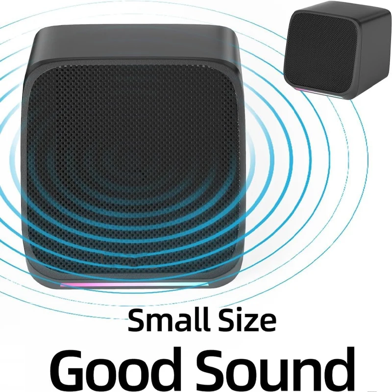 Kleine computerluidsprekers met kleurrijke RGB-verlichting USB-aangedreven 3,5 mm Aux-in mini-pc-luidsprekers voor pc-laptop tablettelefoon