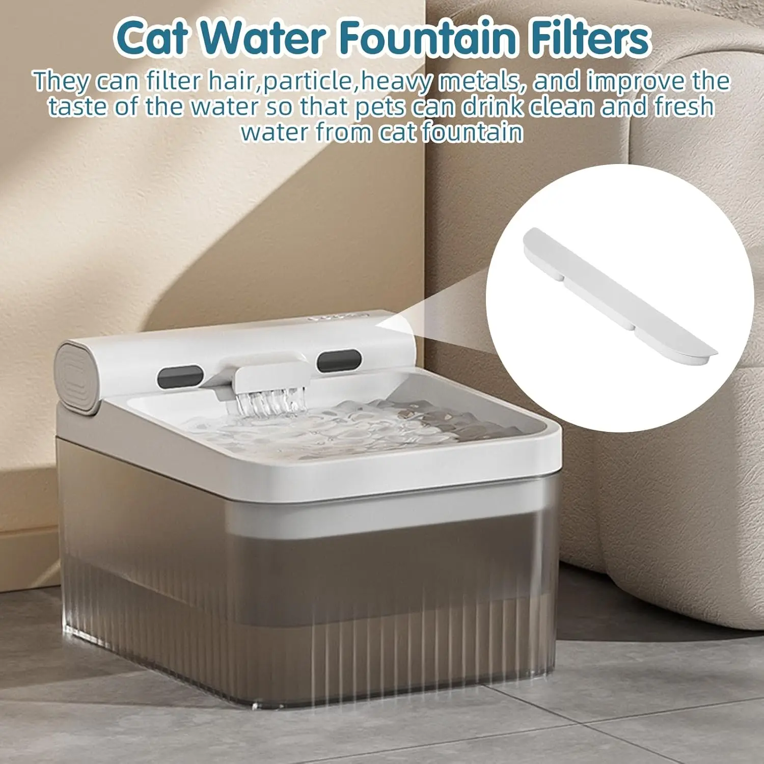 Wireless Cat Water Fountain 135oz Large Capacity Battery Operated Cat Fountain Automatic Cat Water Dispenser with Motion Sensor