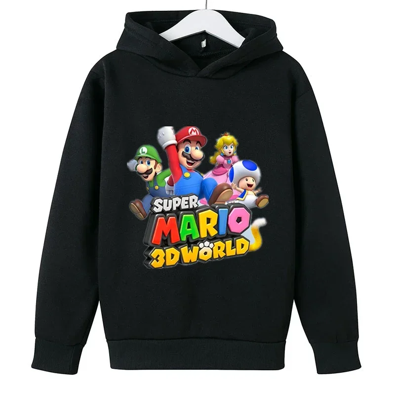 

Girls Game Mario bros Hoodies Kids Baby Child Cartoon Tops Spring Children Long Sleeve Print Sweatshirt Autumn Boys Pullovers