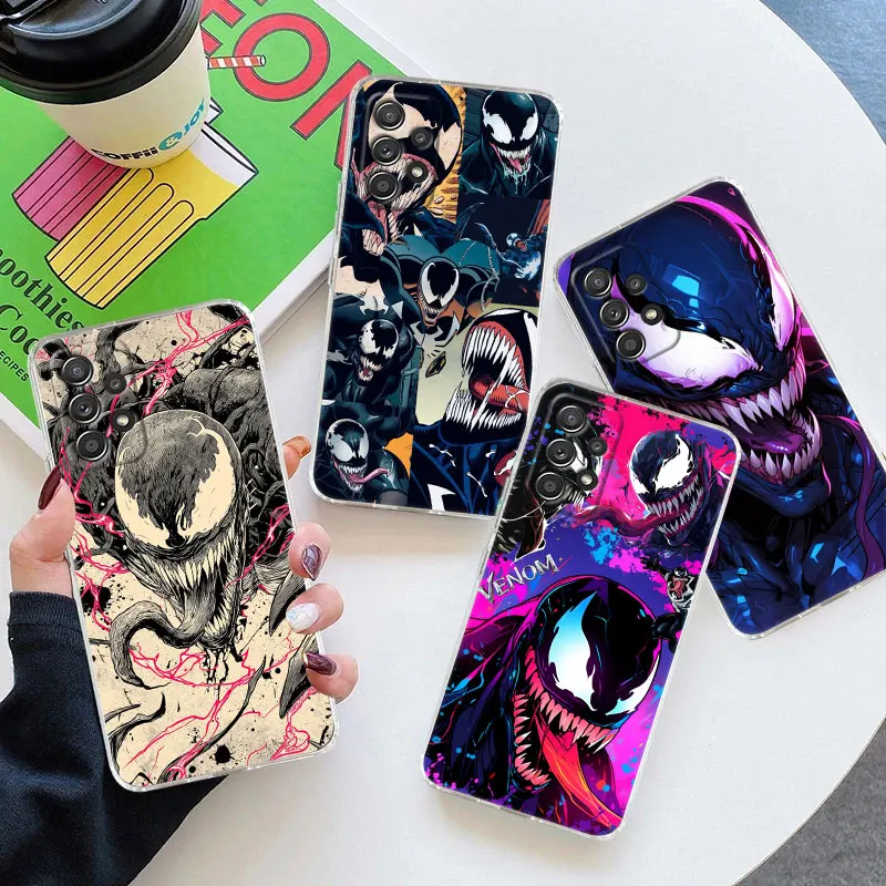 Cool Venom Art Clear Case For Samsung Galaxy A57 A37 A56 A36 Cases A55 A54 A35 A26 A07 A17 A16 A06 A36 A15 Soft Shockproof Cover