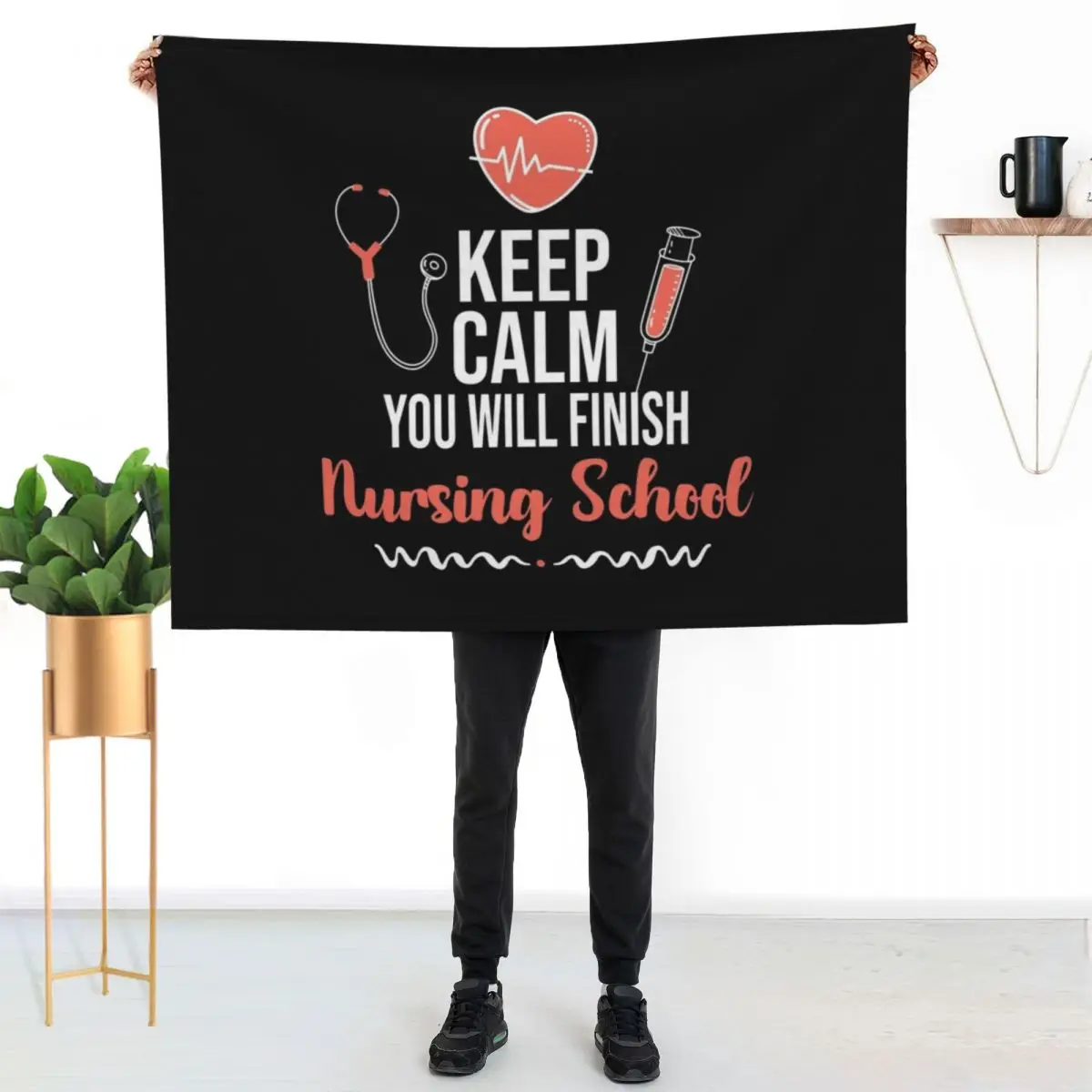 Keep Calm You Will Finish Nursing School, Best Gift For Nurse Student 2021, Back To School Nurses Throw Blanket
