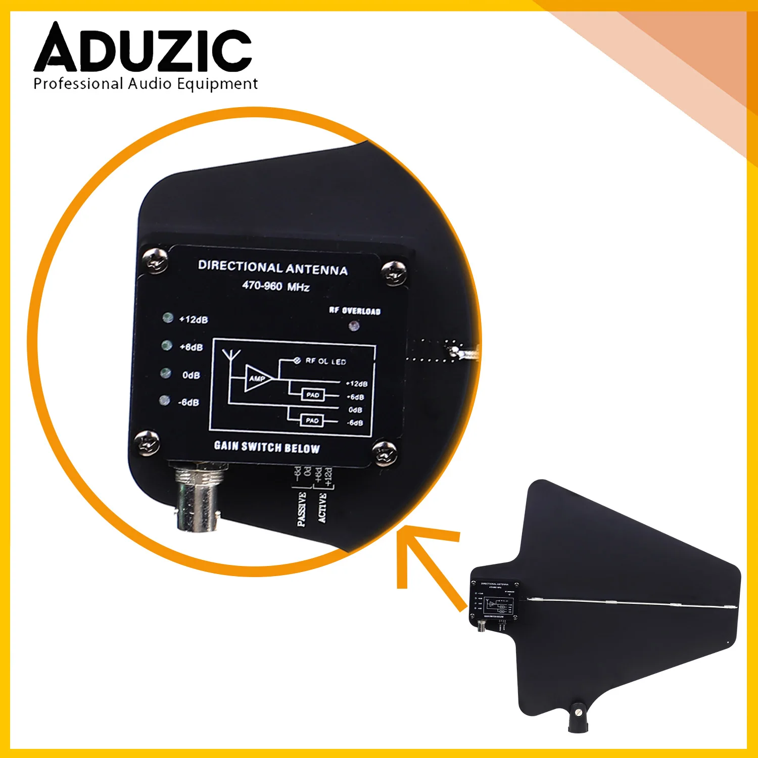 ADUZIC UA844 Signaalverdeler UHF Antena RF Signaalsplitter Voor Alle Draadloze Microfoon 450-960MHZ Antenne Distributiesysteem UA874