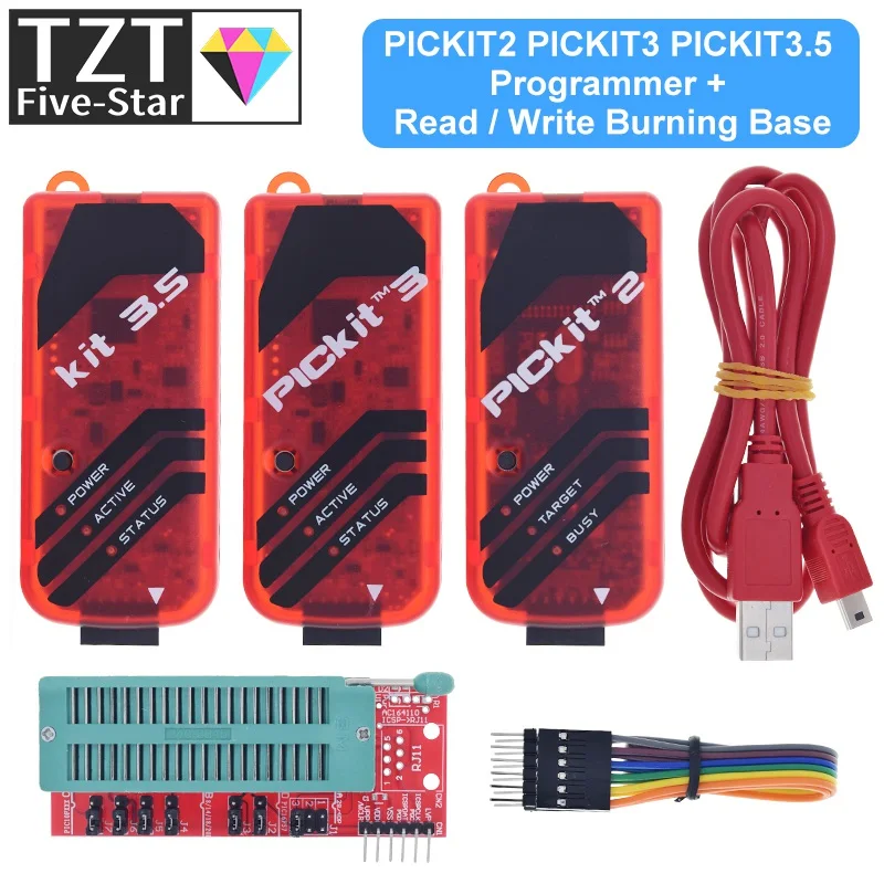 PICKit2 PICKIT3 PICKit3.5 Programmer + PIC ICD2 PICKit 2 PICKIT 3 PICKIT 3.5 Programming Adapter Universal Programmer Seat