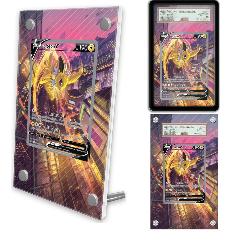 display-de-arte-anime-para-pokemon-espada-e-escudo-jolteon-estojo-protetor-de-acrilico-para-jogos-de-anime-e-arte-expandida-chaveiro-brinquedos-de-nivel-de-avaliacao