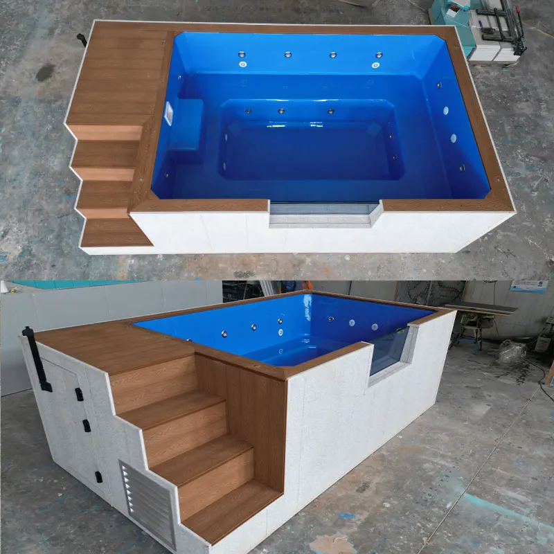 Luxury Spa-Integrated Container Pool 40 Foot Swimming Pool with Jacuzzi Jets for Relaxation in Resort Settings