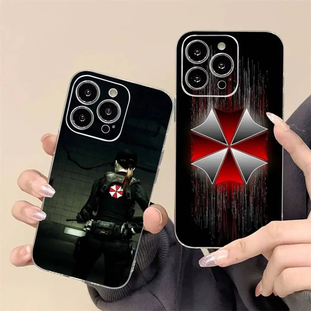 Resident Evil T-virus Umbrella Corporation   Phone Case For iPhone17,16,15,14,13,12,11 Plus,Pro Max Soft Transparent Cover
